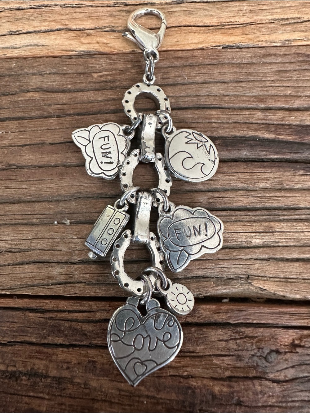 Brighton 💕 Vintage “Fun Play” Multi-Charm Keychain/Bag Fob - Retired - Picture 3 of 3
